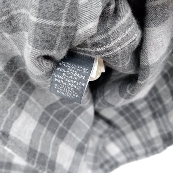 Bonobos Menswear Slim Fit Plaid Flannel Button Down Shirt Gray Size L - Picture 3 of 7